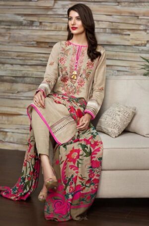 KHAADI |3PC KHADAR EMBROIDRED SHIRT| A # 28099