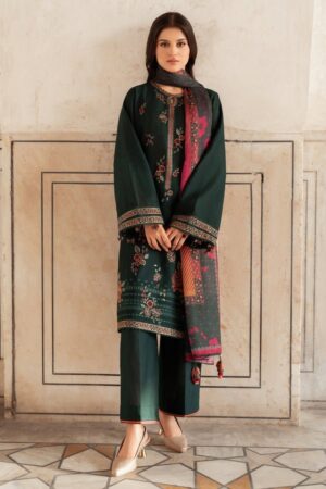 JAZMIN | 3PC DHANAK EMBROIDERED SHIRT | A # 33064