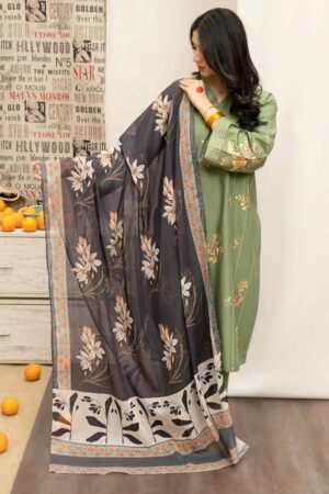 URGE | 3PC DHANAK EMBROIDERED SHIRT| A # 32022