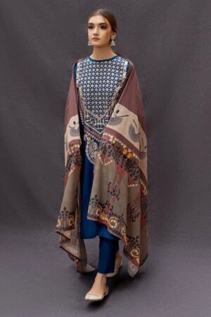 URGE |3PC DHANAK EMBROIDERED SHIRT| A # 31011