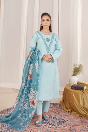Hana | 3PC Dhanak Embroidered Shirt | A # 31093