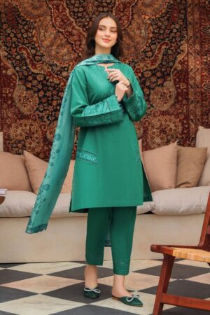 3 PIECE – EMBROIDERED LAWN – UNSTITCHED –  3539