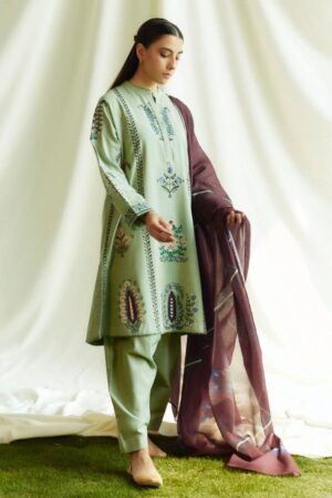 ZARA SHAHJAHAN |3PC EMBROIDERED SHIRT| A # 33037