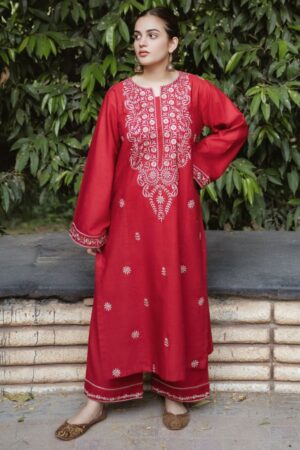 2 PIECE – EMBROIDERED DHANAK – UNSTITCHED – 33018