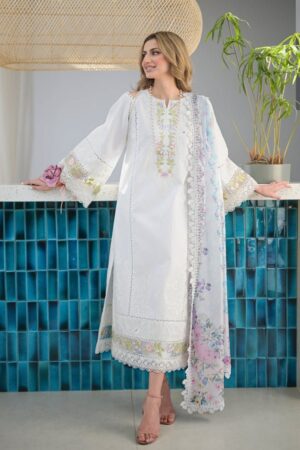 NATSHA KAMAL | 3PC DHANAK EMBROIDERED SHIRT | A # 32069
