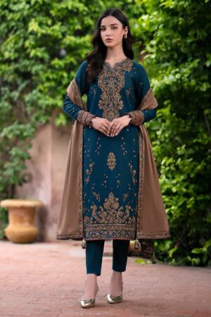 JAZMIN| DHANAK | Embroidery | Unstitch | 3PC | A -SI -125