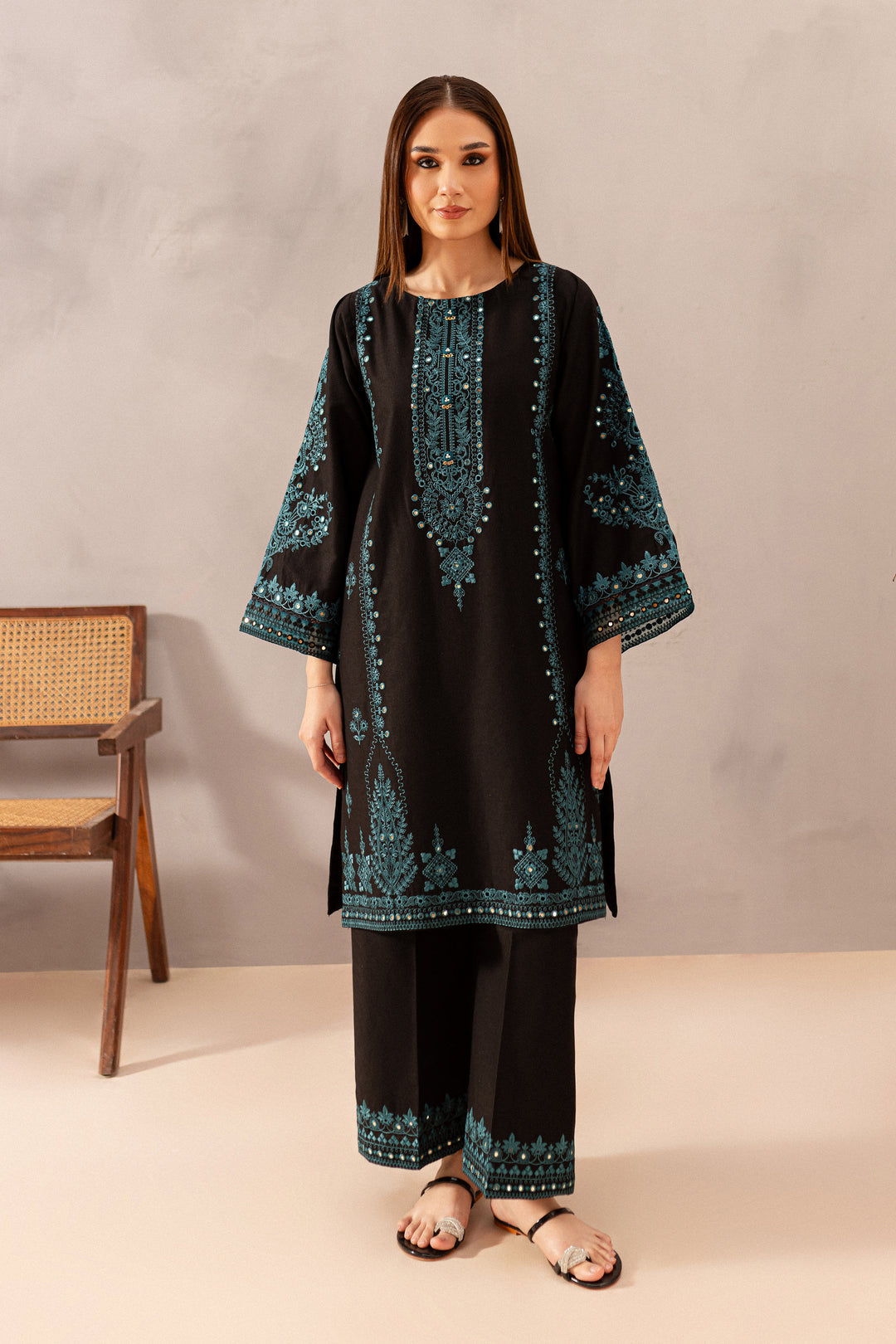 2 PIECE - EMBROIDERED LAWN SUIT - UNSTITCHED