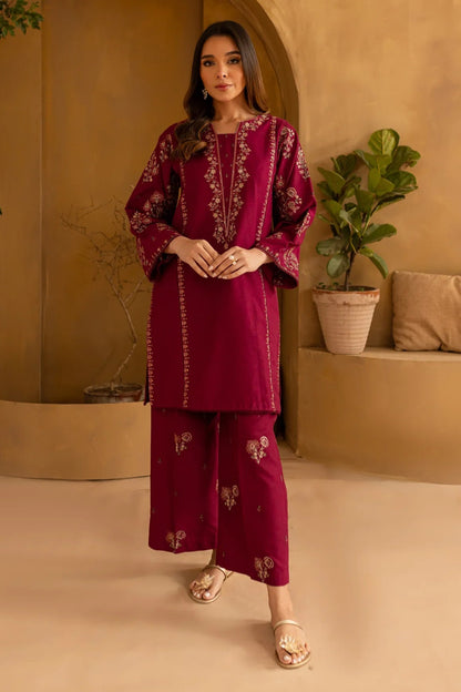 2 PIECE - EMBROIDERED LAWN SUIT - UNSTITCHED