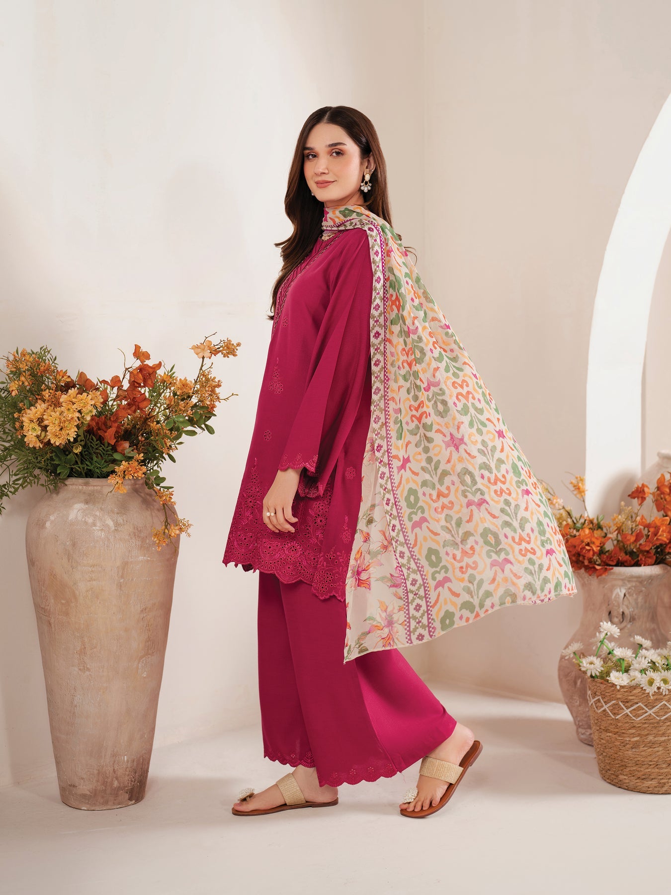 3 PIECE – EMBROIDERED LAWN SUIT – UNSTITCHED