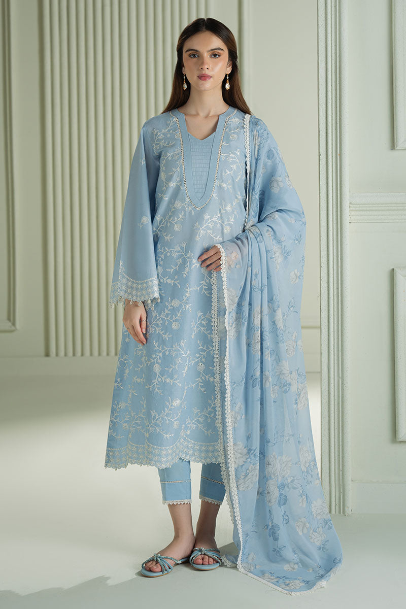 3 PIECE - EMBROIDERED LAWN - UNSTITCHED - 35080