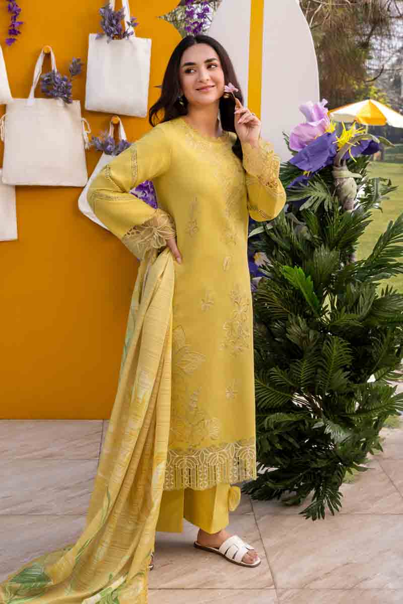 3 PIECE – EMBROIDERED LAWN – UNSTITCHED – 37001
