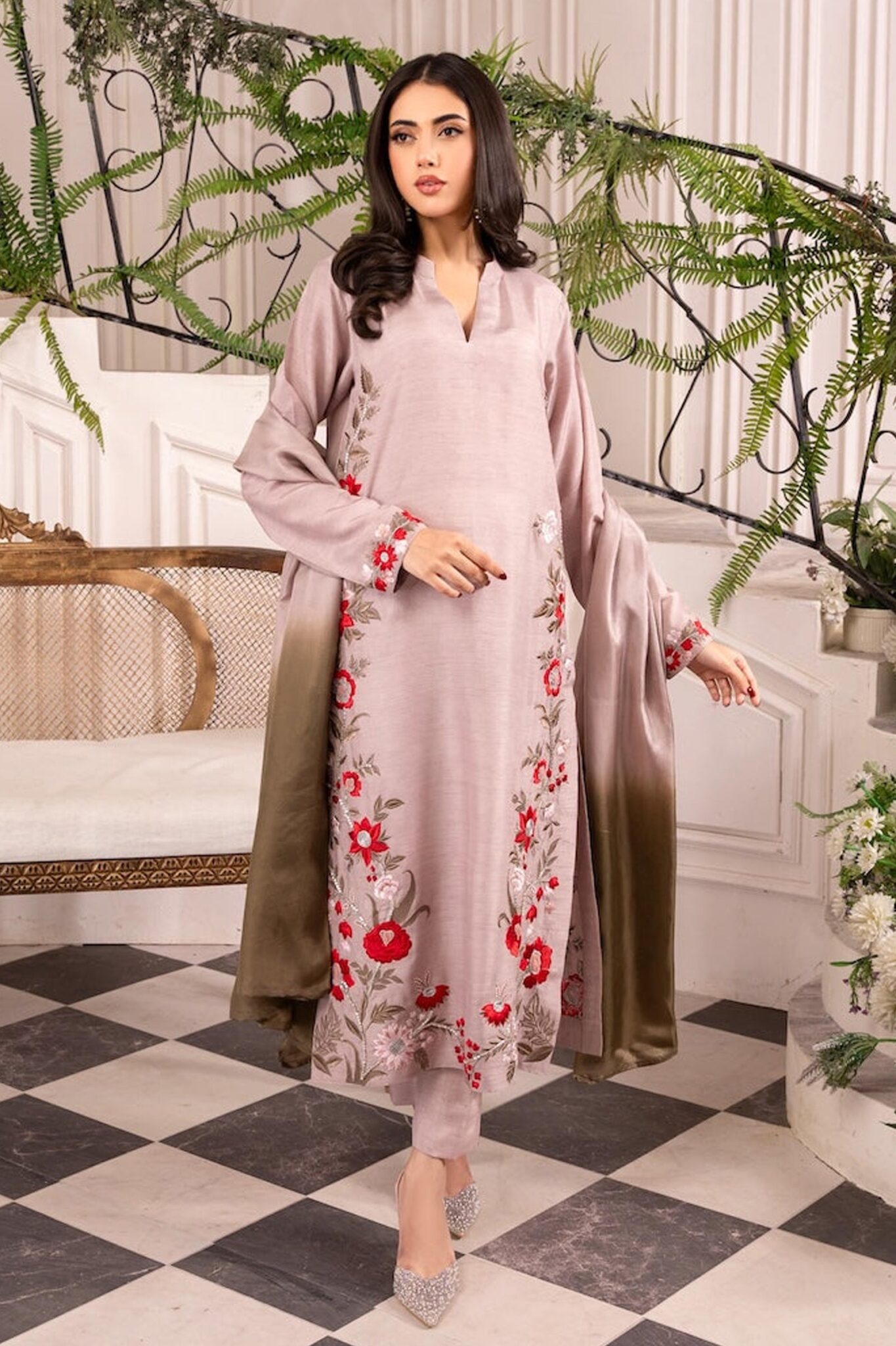 3 PIECE – EMBROIDERED LAWN – UNSTITCHED – 36061